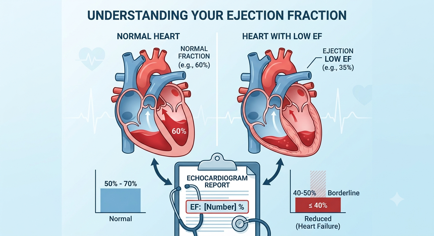 Ejection Fraction: What Your Echo Report Number Really Means